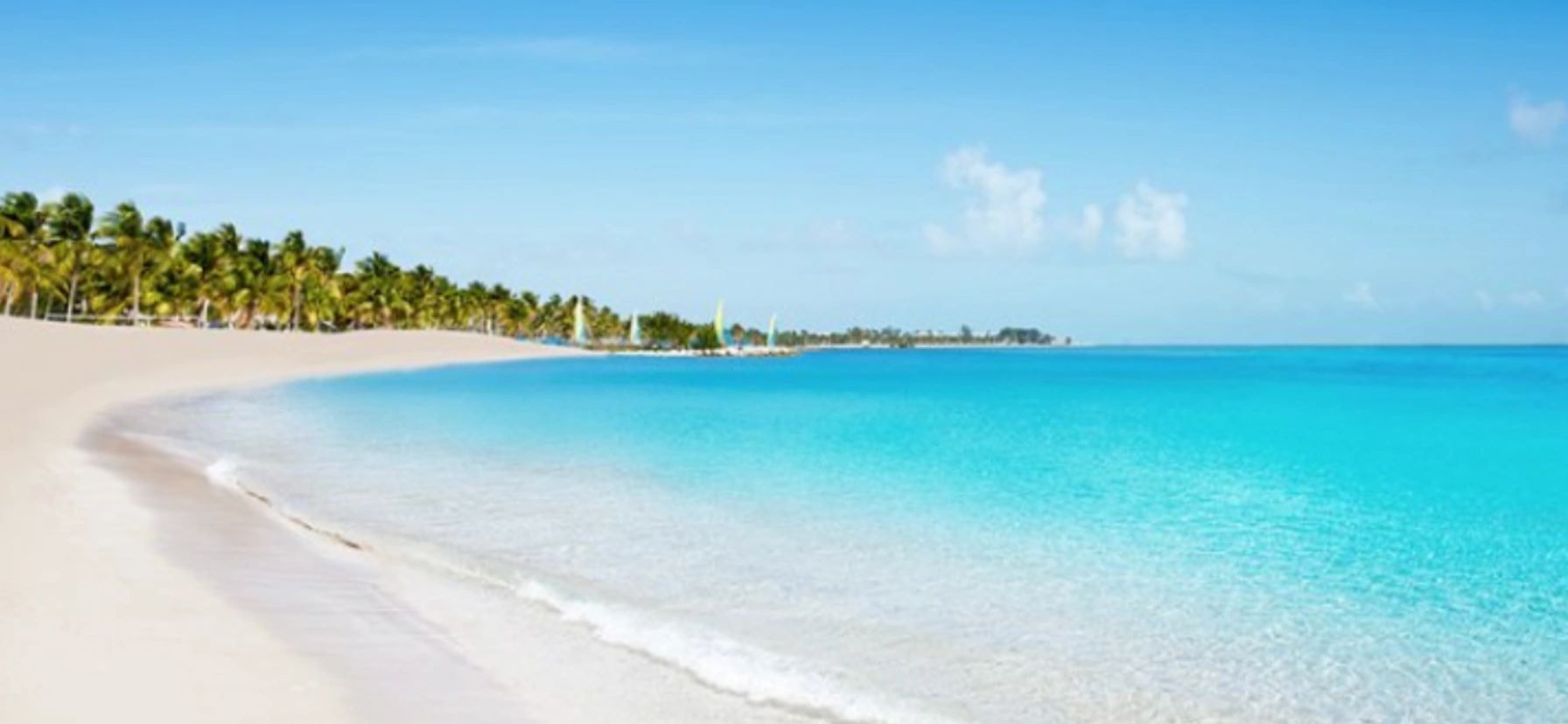 Tropical Key West beach scene